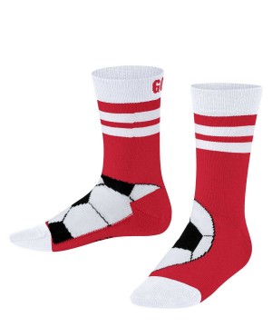 Kids' Falke Active Soccer Socks Socks Red | HJTOXU937