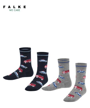 Kids' Falke Cars 2-Pack Socks Socks Multicolored | DGRAQF316