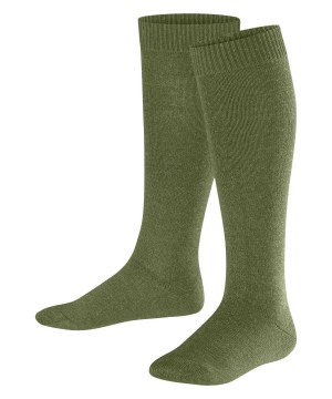 Kids' Falke Comfort Wool Knee-high Socks Socks Green | GBHNDL986