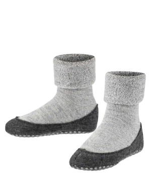 Kids' Falke Cosyshoe Minis Slippers House Socks & Slippers Grey | QRDWEF840