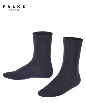 Kids' Falke Cotton Finesse Socks Socks Blue | FDQAVY456