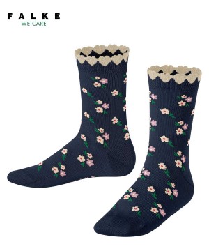 Kids' Falke Ditsy Flowers Socks Socks Blue | OKHPUS482