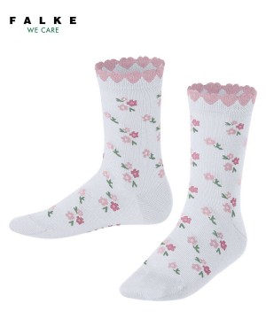 Kids' Falke Ditsy Flowers Socks Socks White | EQTKDW317