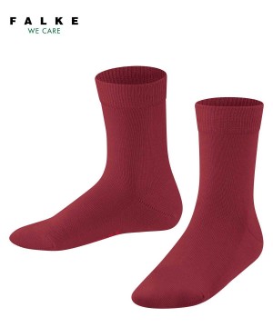 Kids' Falke Family Socks Socks Red | IQLORF280