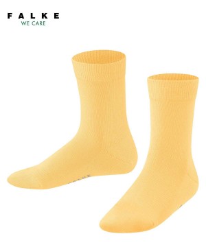 Kids' Falke Family Socks Socks Yellow | BTDKYZ963