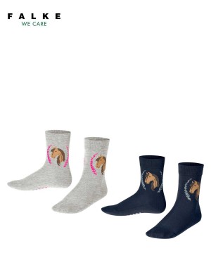 Kids' Falke Horse 2-Pack Socks Socks Multicolored | HYCJPW837