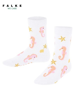 Kids' Falke Lovely Seahorses Socks Socks White | JMCBXQ695