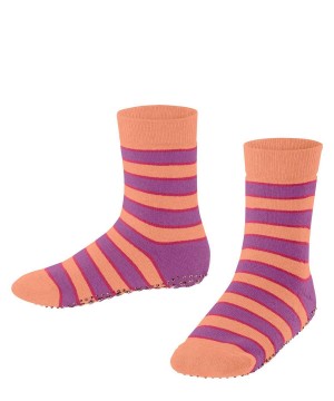 Kids' Falke Simple Stripes House socks Socks Red | QBKDNW876