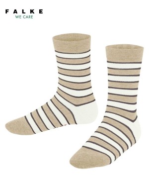 Kids' Falke Simple Stripes Socks Socks Beige | OKXTJA305