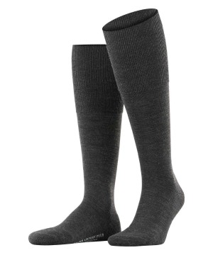 Men Falke Airport Plus Knee-high Socks Socks Grey | PVCEAW130