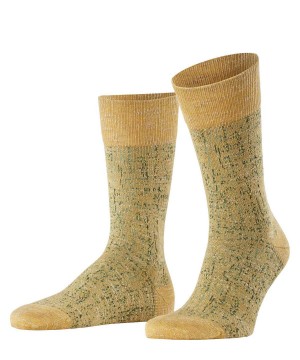 Men Falke Artisanship Socks Socks Yellow | GTAPZJ738