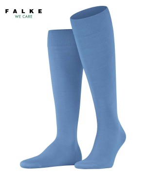 Men Falke ClimaWool Knee-high Socks Socks Blue | HTYKJB837