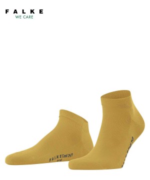 Men Falke Cool 24/7 Sneaker socks Socks Yellow | OAHUNK761