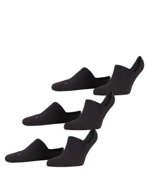 Men Falke Cool Kick 3-Pack Invisibles No Show Socks Black | LXPIRS460