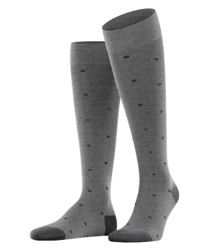 Men Falke Dot Knee-high Socks Socks Grey | HKEBCS593