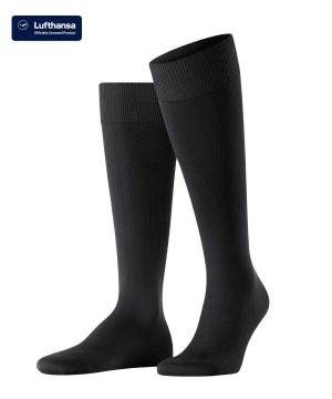 Men Falke Energizing Cotton Knee-high Socks Socks Black | PCJLAX702