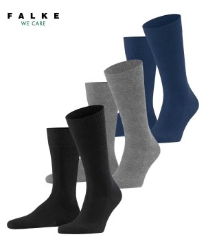 Men Falke Family 3-Pack Socks Socks Multicolored | OUAWSP796