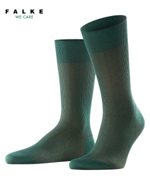 Men Falke Fine Shadow Socks Socks Green | MHAVOG380