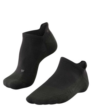 Men Falke GO2 Invisible Golf Invisibles No Show Socks Black | BRPOTK930