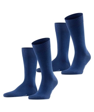 Men Falke Happy 2-Pack Socks Socks Blue | JBYSEU893