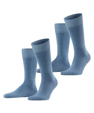 Men Falke Happy 2-Pack Socks Socks Blue | XNBLUF528