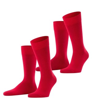 Men Falke Happy 2-Pack Socks Socks Red | RHTAFW870