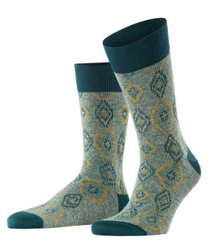 Men Falke Ikat Spell Socks Socks Green | OFTGXE702