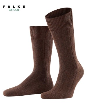 Men Falke Lhasa Rib Socks Socks Brown | TUYQLZ742