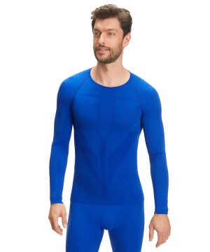 Men Falke Long sleeve shirt Warm Long Sleeve T-Shirts Blue | LRSWNT279