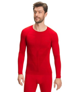 Men Falke Long sleeve shirt Warm Long Sleeve T-Shirts Red | GQLJIO143