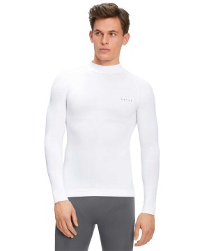 Men Falke Long sleeve shirt Warm Long Sleeve T-Shirts White | GJUIVZ049