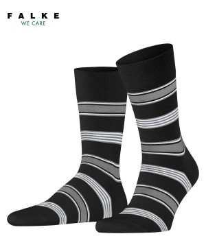 Men Falke Marina Stripe Socks Socks Black | QVZEYI246