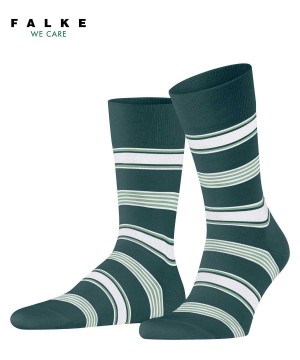 Men Falke Marina Stripe Socks Socks Green | FEKODI653