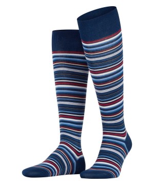 Men Falke Microblock Knee-high Socks Socks Blue | UJVABF206