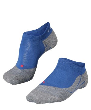 Men Falke RU4 Endurance Invisible Running Invisibles No Show Socks Blue | TOBGJI309