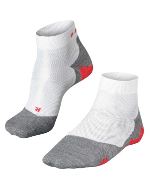 Men Falke RU5 Race Short Running Short sock Socks White | OGSZFK452