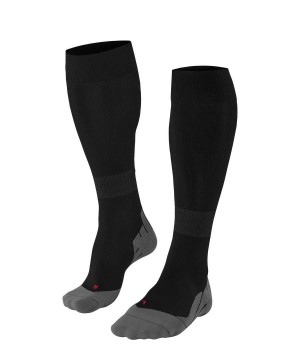 Men Falke RU Compression Energy Running Knee-high Socks Socks Black | BXGMOV514