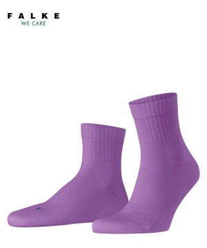 Men Falke Run Rib Short sock Socks Purple | XTVUEC903