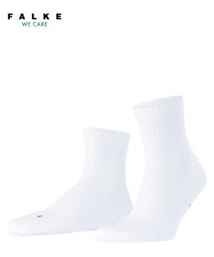 Men Falke Run Rib Short sock Socks White | UPZSLC083