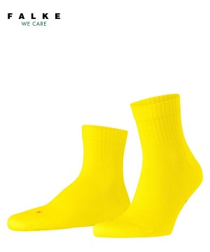 Men Falke Run Rib Short sock Socks Yellow | JRPFOH032