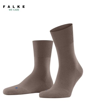 Men Falke Run Socks Socks Brown | TQWLHJ870