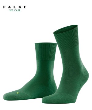 Men Falke Run Socks Socks Green | ABNLOW813