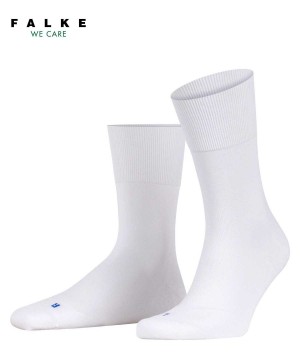 Men Falke Run Socks Socks White | CEZJVL314