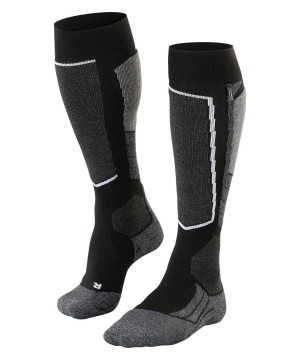 Men Falke SK2 Intermediate Cashmere Skiing Knee-high Socks Socks Black | BXTMWU051