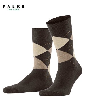 Men Falke Sensitive Argyle Socks Socks Brown | ZRJEAP107