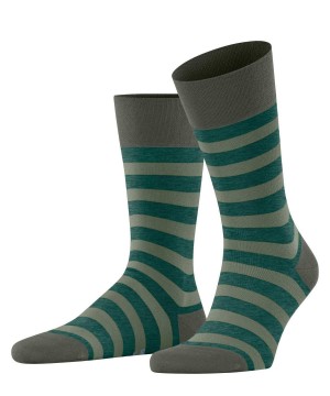 Men Falke Sensitive Mapped Line Socks Socks Green | TSHOWI819