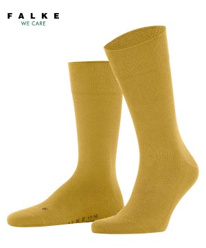 Men Falke Sensitive New York Socks Socks Yellow | QYRUDX531