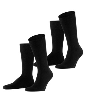 Men Falke Swing 2-Pack Socks Socks Black | TRLYGV428