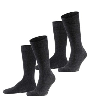 Men Falke Swing 2-Pack Socks Socks Grey | LXCKPQ738