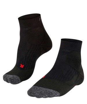 Men Falke TE2 Short Tennis Short sock Socks Black | FOSNBZ710